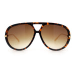 Iconic 80s Oversized Round Racer Metal Arm Plastic Sunglasses