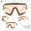 Thick Bubble Plastic Frame Oversize Shield Rectangular Sport Sunglasses