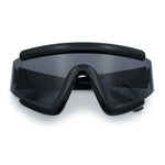 Thick Bubble Plastic Frame Oversize Shield Rectangular Sport Sunglasses