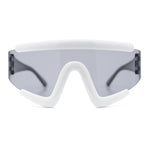 Thick Bubble Plastic Frame Oversize Shield Rectangular Sport Sunglasses