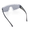 Thick Bubble Plastic Frame Oversize Shield Rectangular Sport Sunglasses
