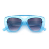 Women Oversized Thick Plastic Rectangle Cat Eye Flat Top Diva Sunglasses
