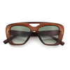 Women Oversized Thick Plastic Rectangle Cat Eye Flat Top Diva Sunglasses