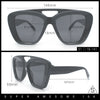 Women Oversized Thick Plastic Rectangle Cat Eye Flat Top Diva Sunglasses