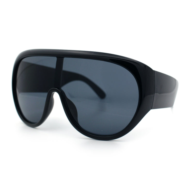 Goggle Style Oversized Shield XL Oversized Racer Plastic Sunglasses