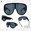 Goggle Style Oversized Shield XL Oversized Racer Plastic Sunglasses