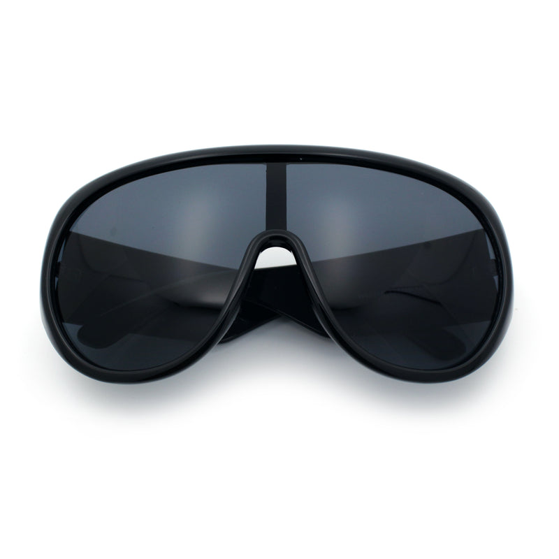 Goggle Style Oversized Shield XL Oversized Racer Plastic Sunglasses