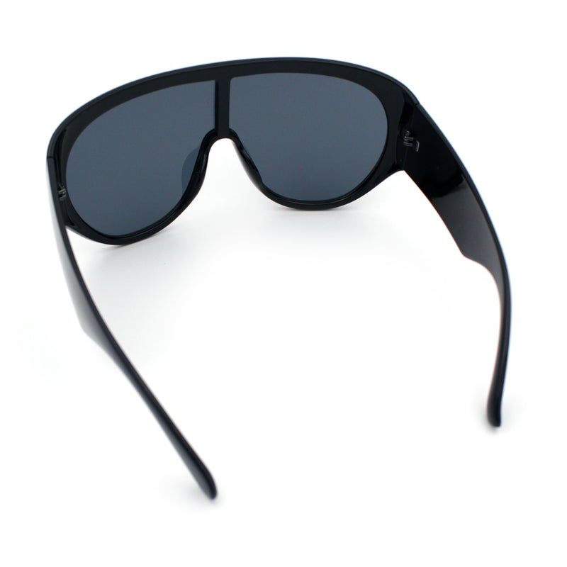 Goggle Style Oversized Shield XL Oversized Racer Plastic Sunglasses