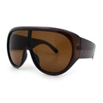 Goggle Style Oversized Shield XL Oversized Racer Plastic Sunglasses