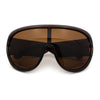 Goggle Style Oversized Shield XL Oversized Racer Plastic Sunglasses