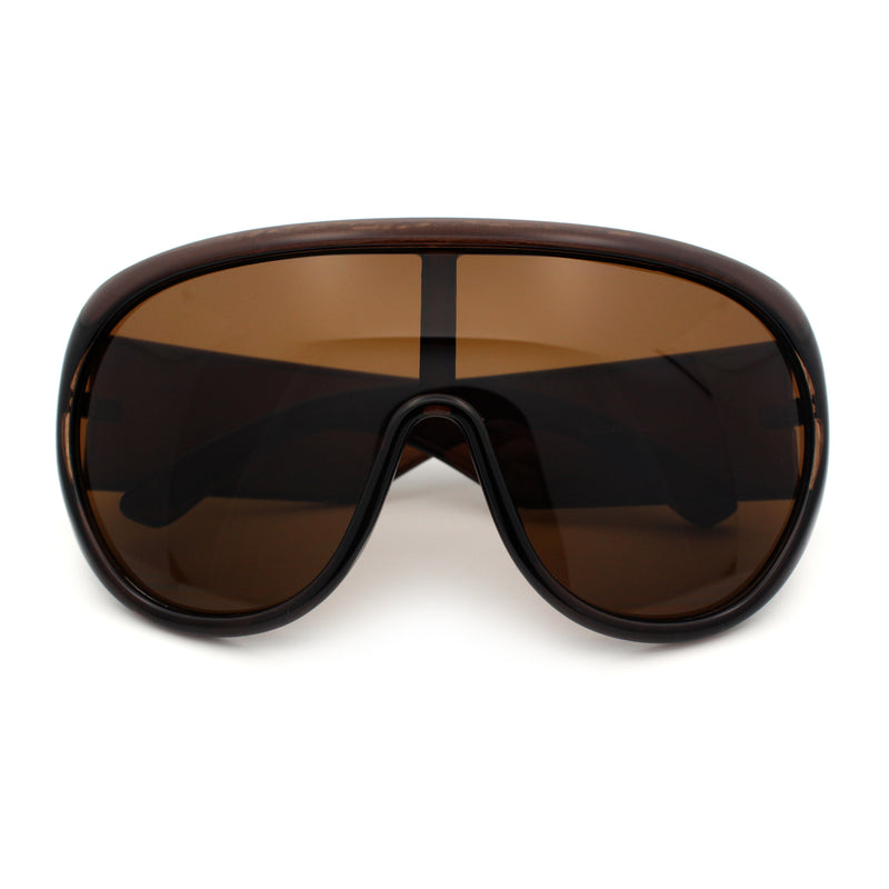Goggle Style Oversized Shield XL Oversized Racer Plastic Sunglasses