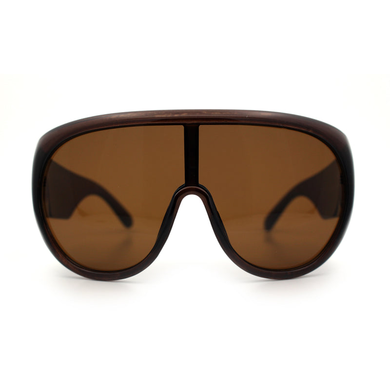 Goggle Style Oversized Shield XL Oversized Racer Plastic Sunglasses