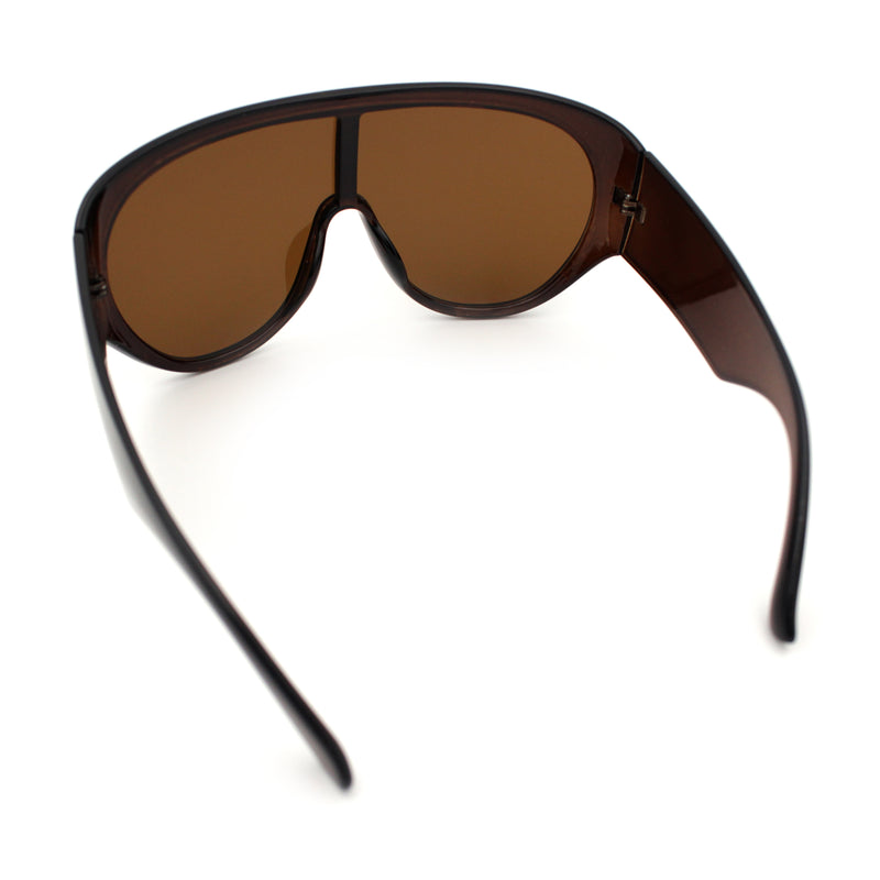 Goggle Style Oversized Shield XL Oversized Racer Plastic Sunglasses