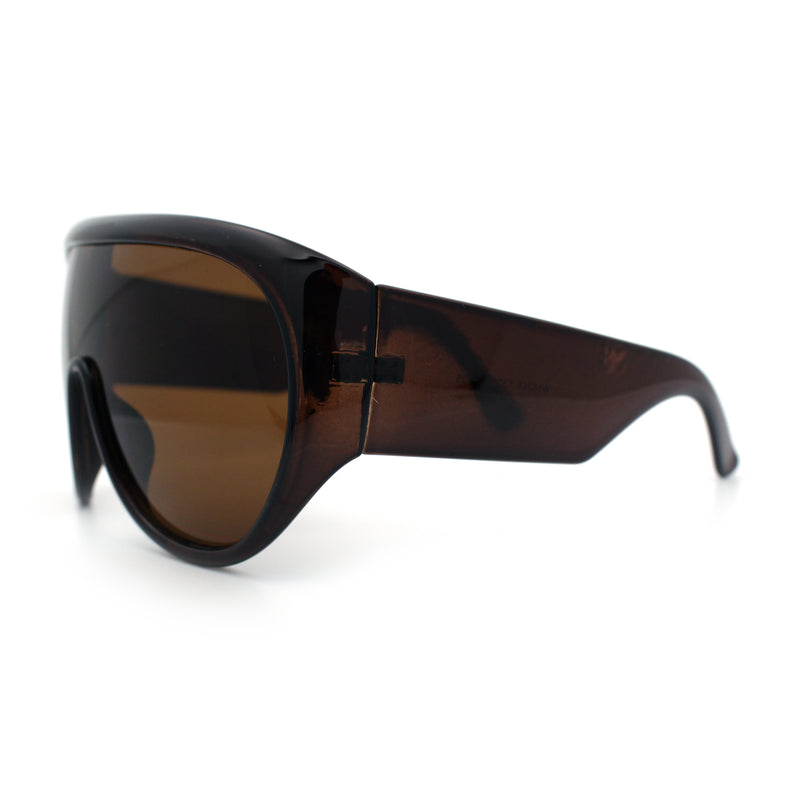 Goggle Style Oversized Shield XL Oversized Racer Plastic Sunglasses