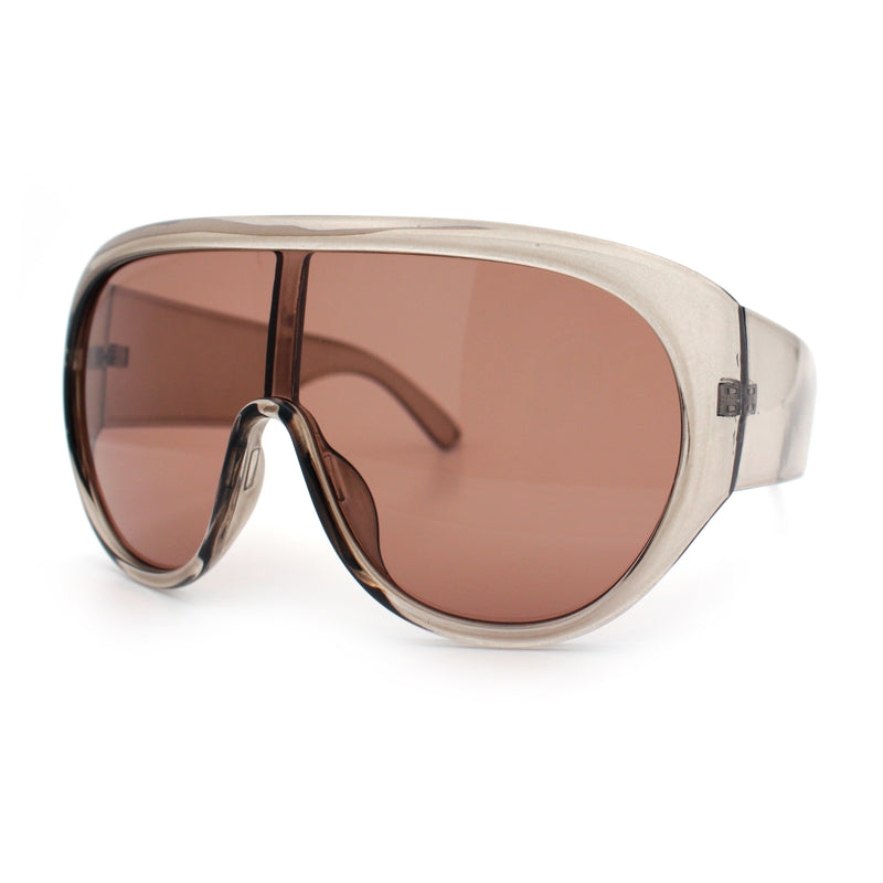 Goggle Style Oversized Shield XL Oversized Racer Plastic Sunglasses