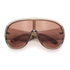 Goggle Style Oversized Shield XL Oversized Racer Plastic Sunglasses