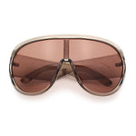 Goggle Style Oversized Shield XL Oversized Racer Plastic Sunglasses