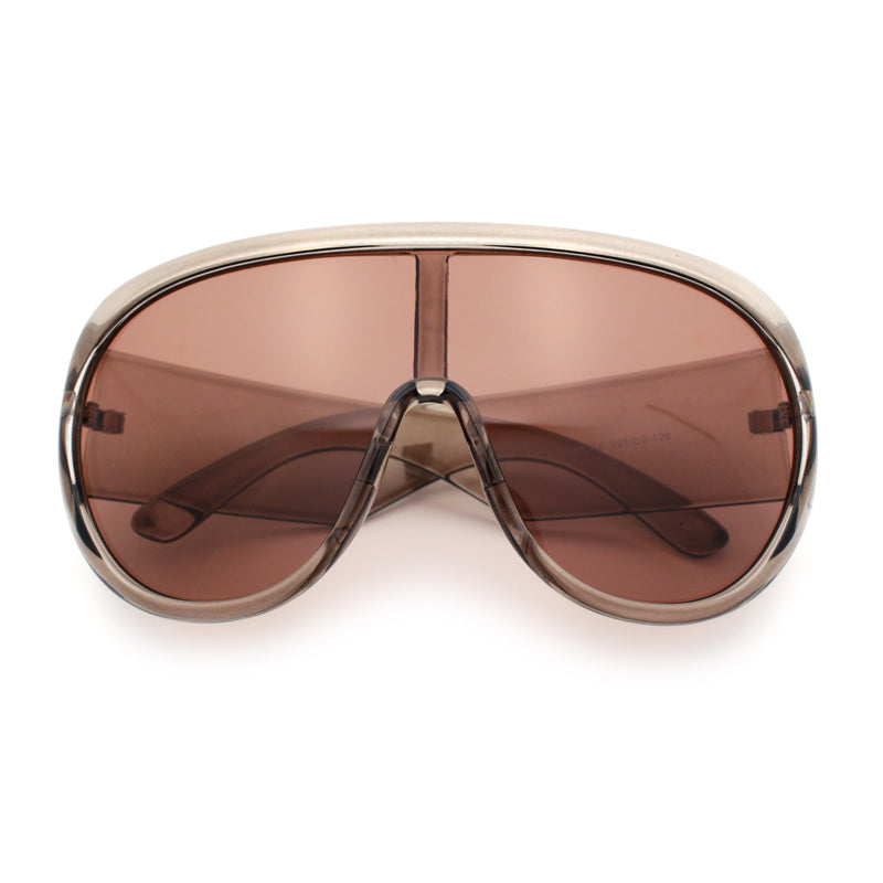 Goggle Style Oversized Shield XL Oversized Racer Plastic Sunglasses