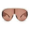 Goggle Style Oversized Shield XL Oversized Racer Plastic Sunglasses