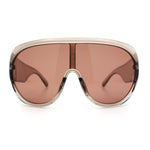 Goggle Style Oversized Shield XL Oversized Racer Plastic Sunglasses