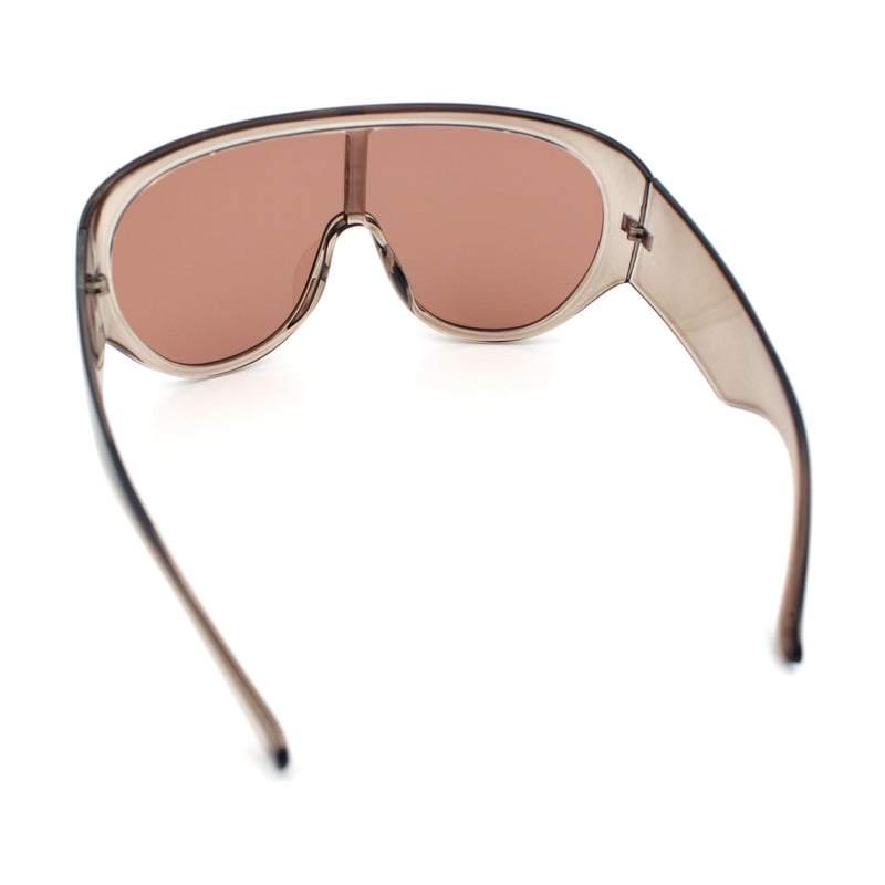 Goggle Style Oversized Shield XL Oversized Racer Plastic Sunglasses