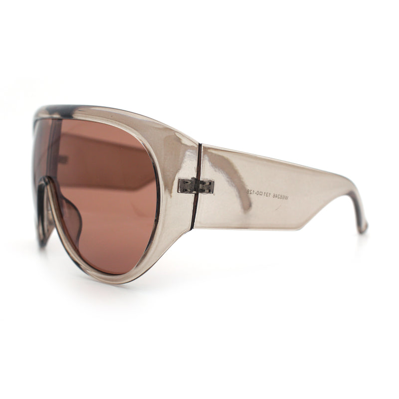 Goggle Style Oversized Shield XL Oversized Racer Plastic Sunglasses