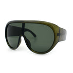 Goggle Style Oversized Shield XL Oversized Racer Plastic Sunglasses