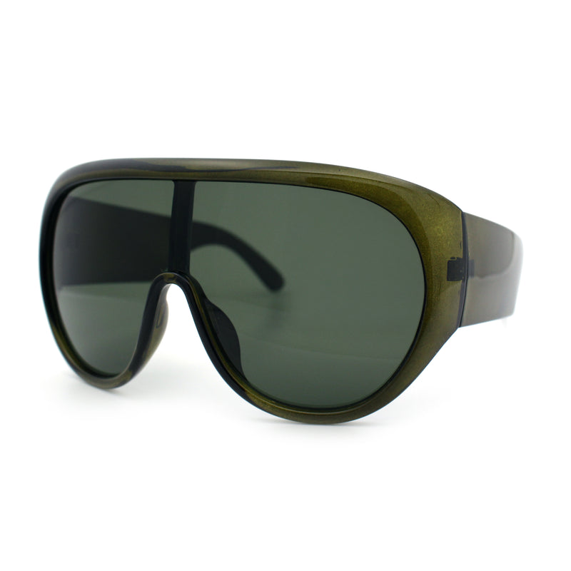 Goggle Style Oversized Shield XL Oversized Racer Plastic Sunglasses