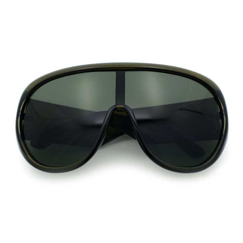 Goggle Style Oversized Shield XL Oversized Racer Plastic Sunglasses
