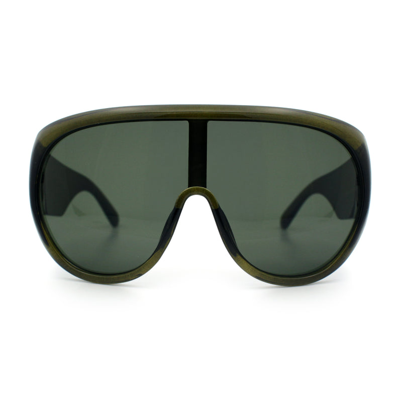 Goggle Style Oversized Shield XL Oversized Racer Plastic Sunglasses