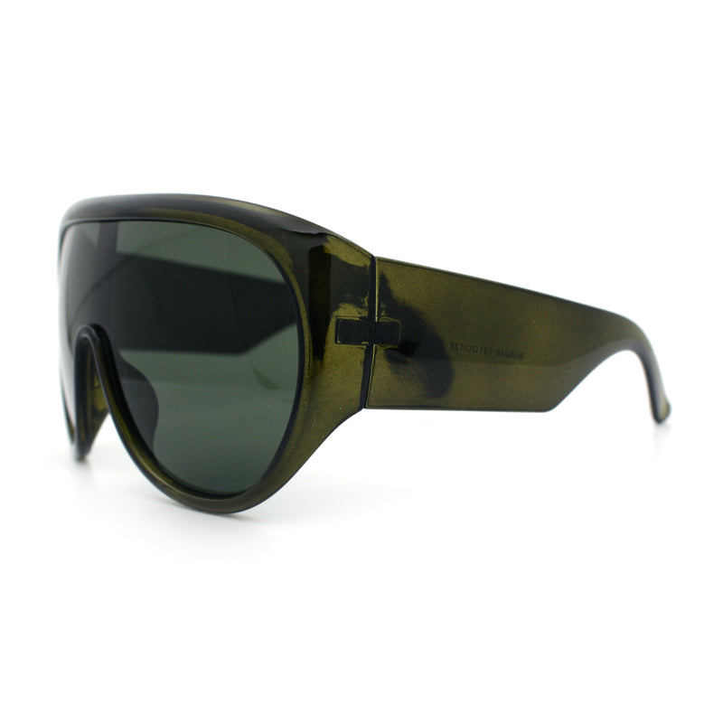 Goggle Style Oversized Shield XL Oversized Racer Plastic Sunglasses