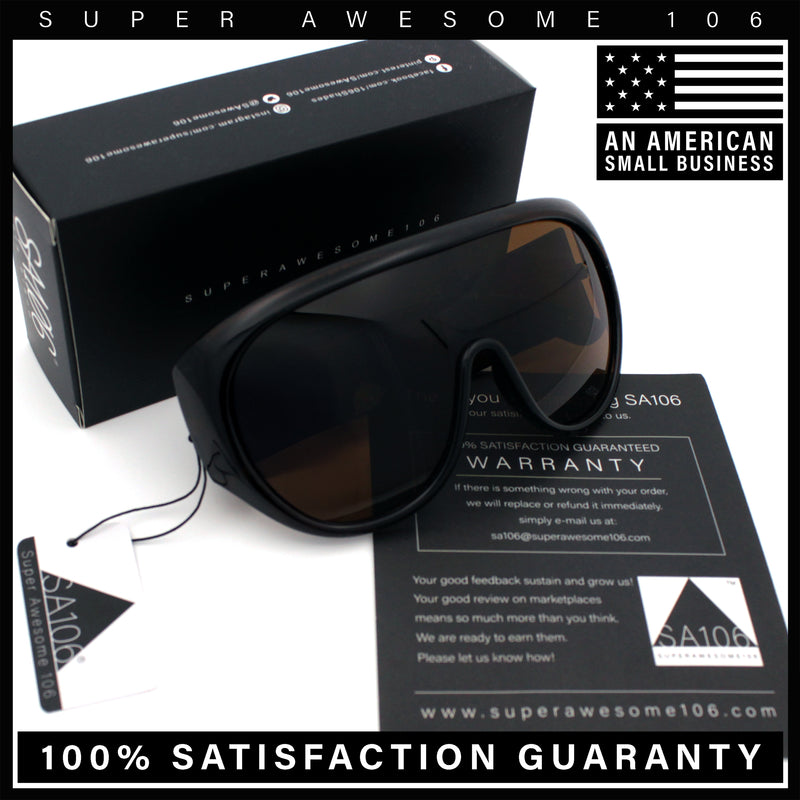 Goggle Style Oversized Shield XL Oversized Racer Plastic Sunglasses
