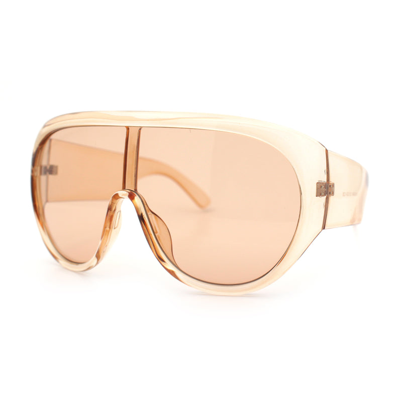 Goggle Style Oversized Shield XL Oversized Racer Plastic Sunglasses