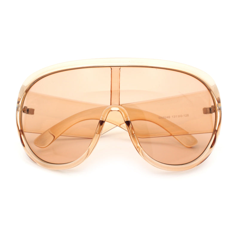 Goggle Style Oversized Shield XL Oversized Racer Plastic Sunglasses
