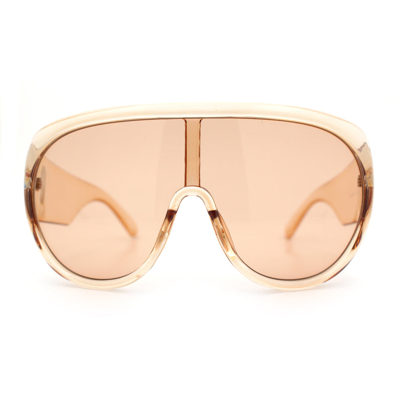 Goggle Style Oversized Shield XL Oversized Racer Plastic Sunglasses