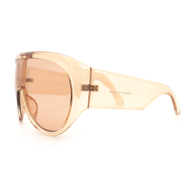 Goggle Style Oversized Shield XL Oversized Racer Plastic Sunglasses