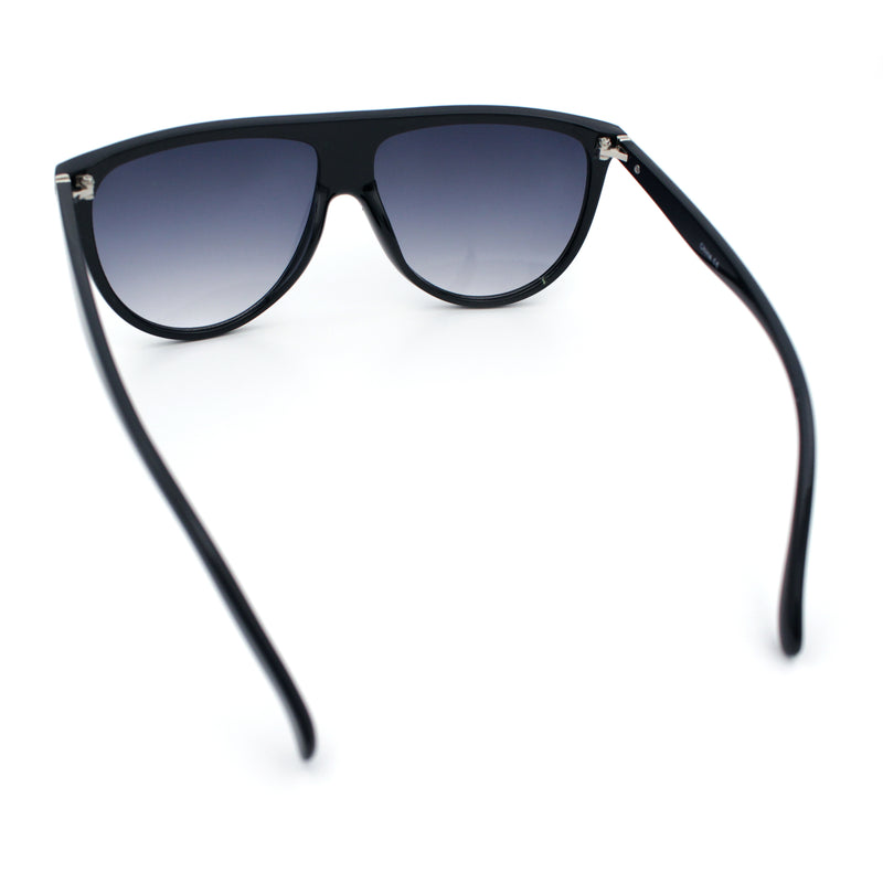 Classic Oversized Flat Top Oversized Thin Plastic Racer Fashion Sunglasses
