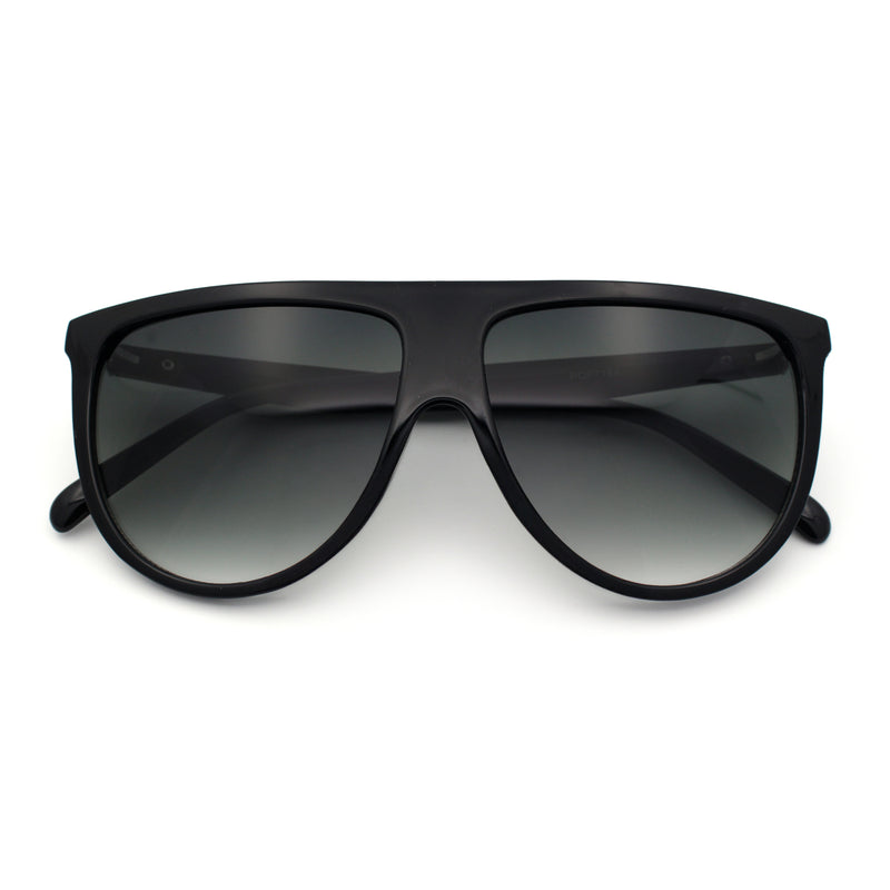 Classic Oversized Flat Top Oversized Thin Plastic Racer Fashion Sunglasses