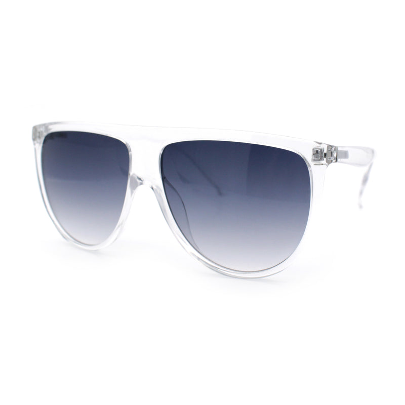 Classic Oversized Flat Top Oversized Thin Plastic Racer Fashion Sunglasses