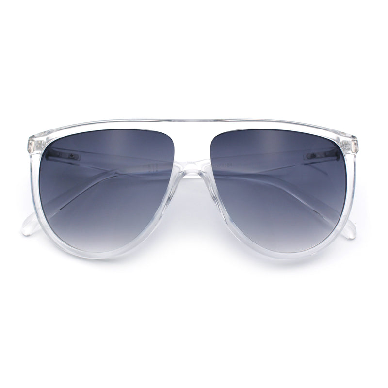 Classic Oversized Flat Top Oversized Thin Plastic Racer Fashion Sunglasses