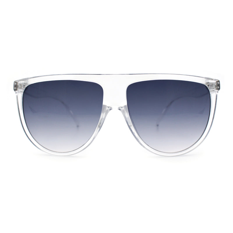 Classic Oversized Flat Top Oversized Thin Plastic Racer Fashion Sunglasses