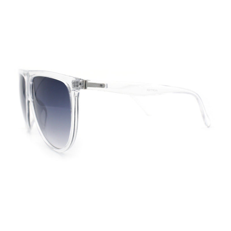 Classic Oversized Flat Top Oversized Thin Plastic Racer Fashion Sunglasses