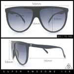 Classic Oversized Flat Top Oversized Thin Plastic Racer Fashion Sunglasses