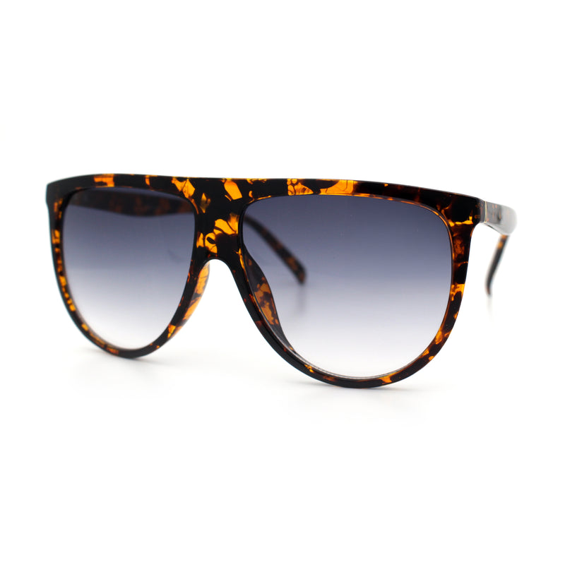 Classic Oversized Flat Top Oversized Thin Plastic Racer Fashion Sunglasses