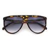 Classic Oversized Flat Top Oversized Thin Plastic Racer Fashion Sunglasses