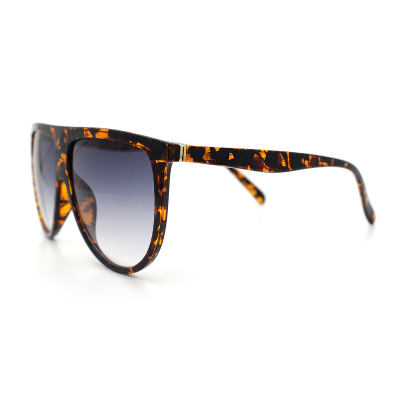 Classic Oversized Flat Top Oversized Thin Plastic Racer Fashion Sunglasses