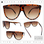 Classic Oversized Flat Top Oversized Thin Plastic Racer Fashion Sunglasses