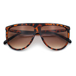Classic Oversized Flat Top Oversized Thin Plastic Racer Fashion Sunglasses