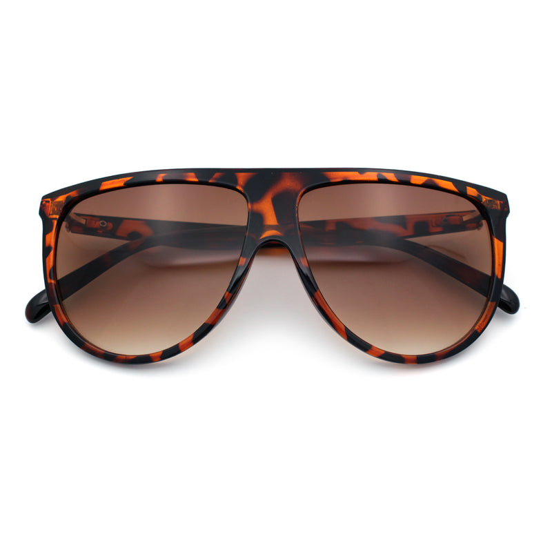 Classic Oversized Flat Top Oversized Thin Plastic Racer Fashion Sunglasses