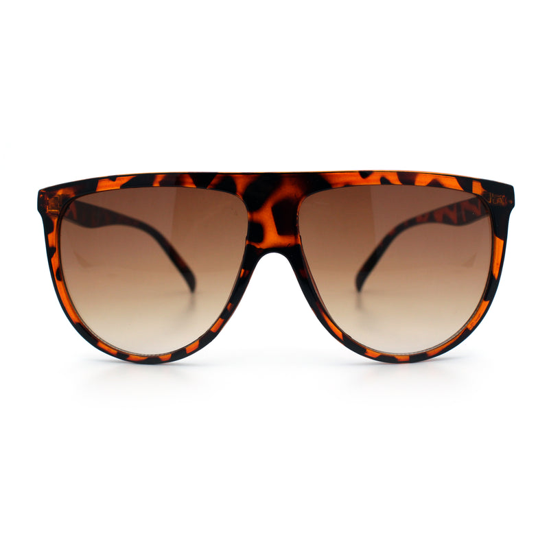 Classic Oversized Flat Top Oversized Thin Plastic Racer Fashion Sunglasses